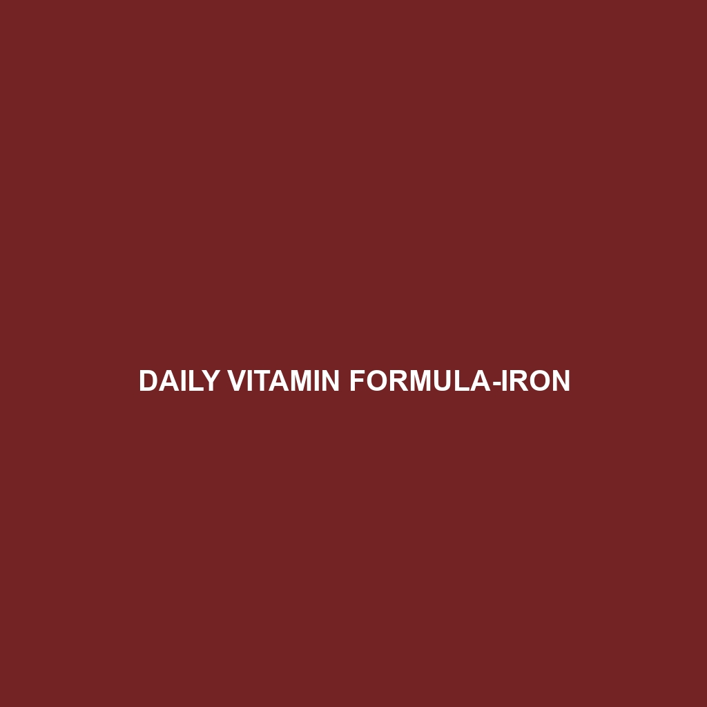 Daily Vitamin Formula-Iron