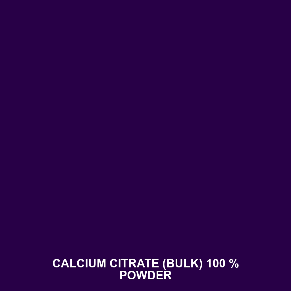 Calcium Citrate (Bulk) 100 % Powder