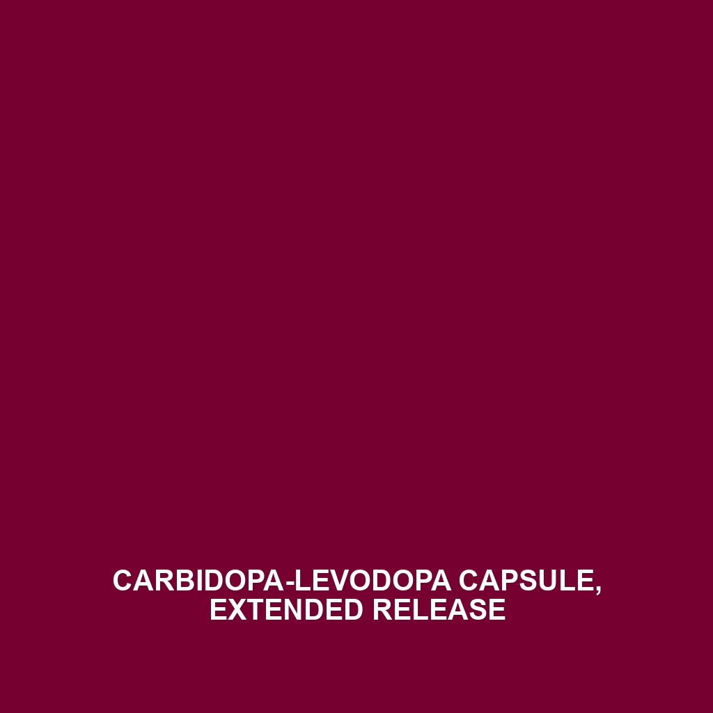 Carbidopa-Levodopa Capsule, Extended Release