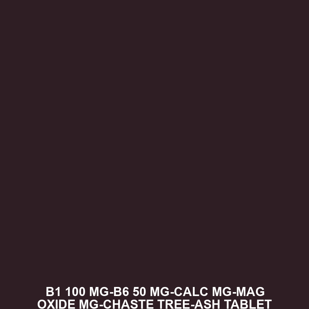 B1 100 Mg-B6 50 Mg-Calc Mg-Mag Oxide Mg-Chaste Tree-Ash Tablet