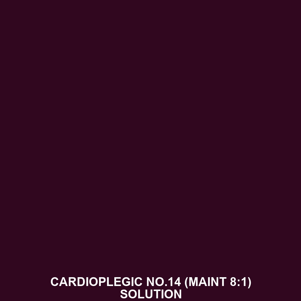 Cardioplegic No.14 (Maint 8:1) Solution