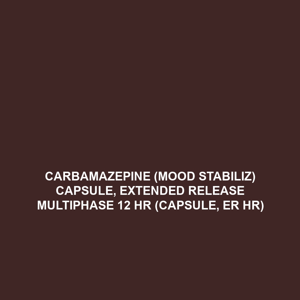 Carbamazepine (Mood Stabiliz) Capsule, Extended Release Multiphase 12 Hr (Capsule, Er Hr)