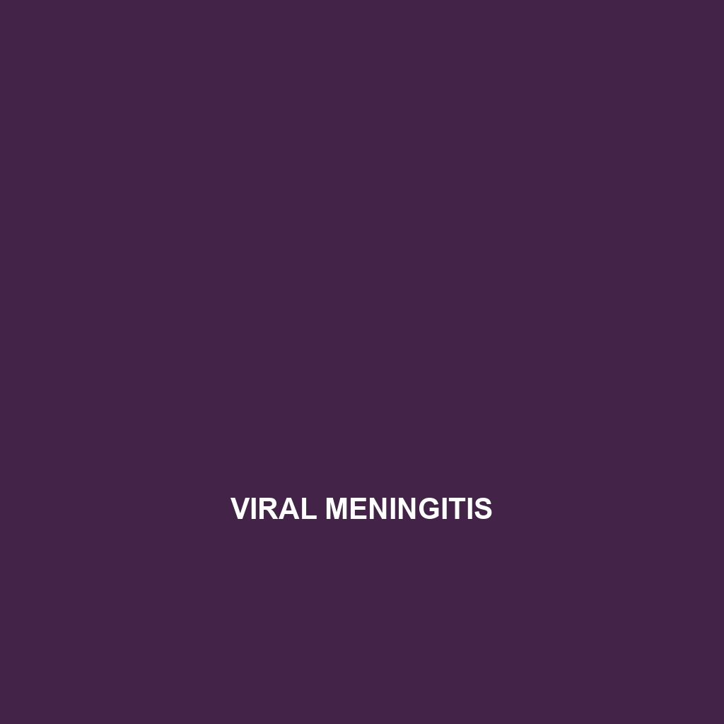 Viral Meningitis