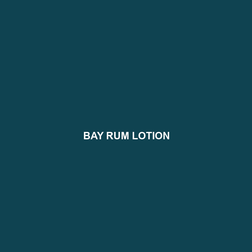 Bay Rum Lotion