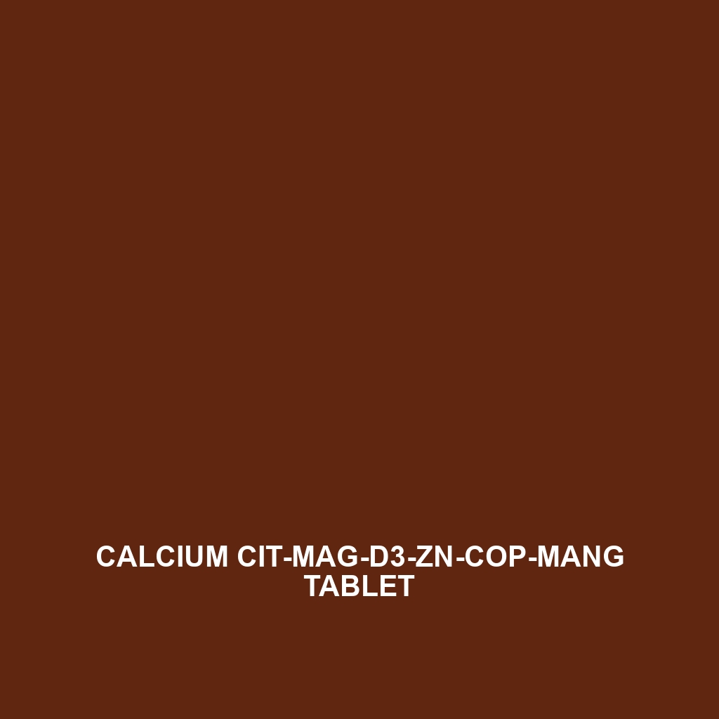 Calcium Cit-Mag-D3-Zn-Cop-Mang Tablet