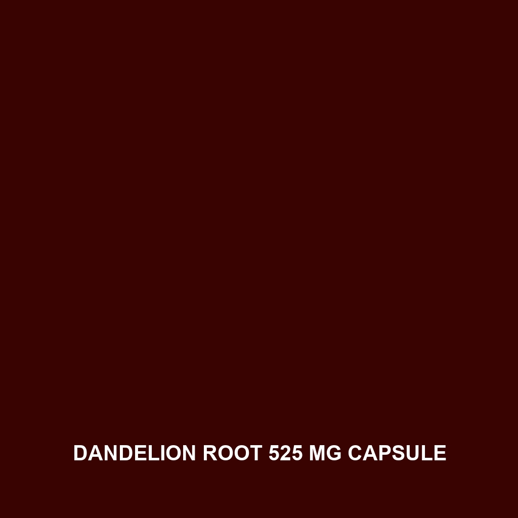 Dandelion Root 525 Mg Capsule