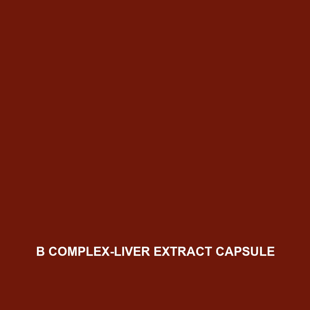 B Complex-Liver Extract Capsule