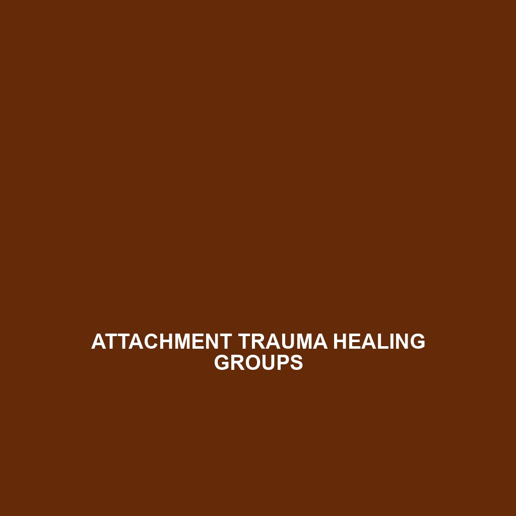 Attachment Trauma Healing Groups