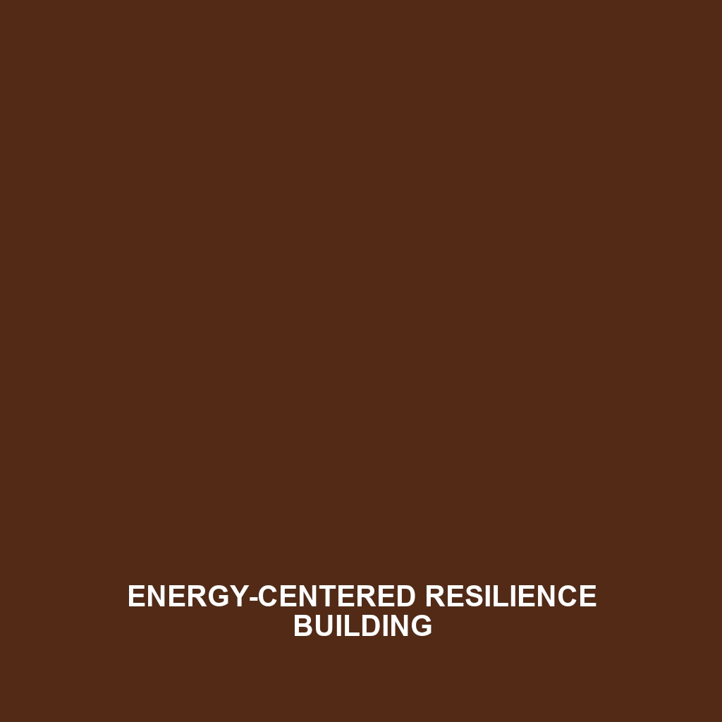 Energy-Centered Resilience Building